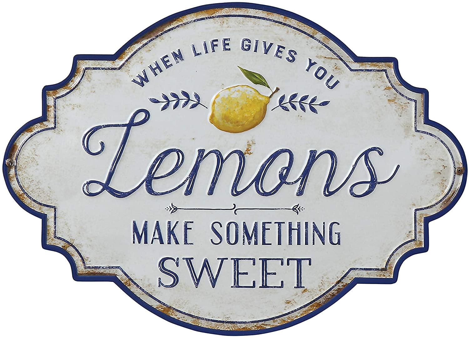 Embossed Lemon Sign