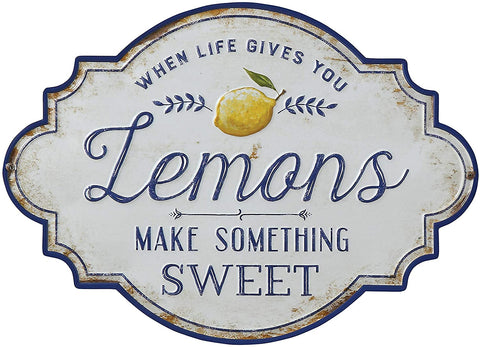 Embossed Lemon Sign