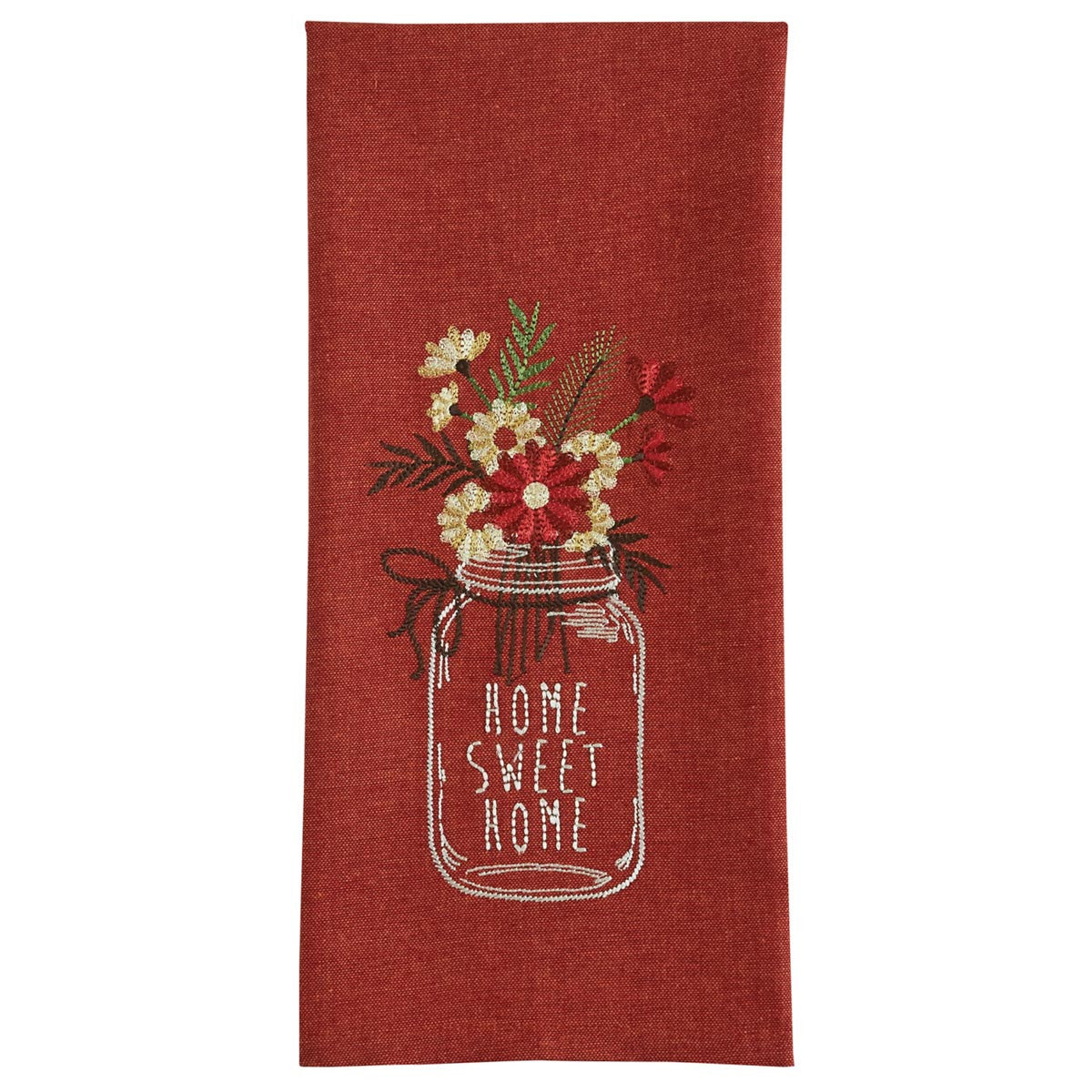 Home Sweet Home Embroidered Tea Towel