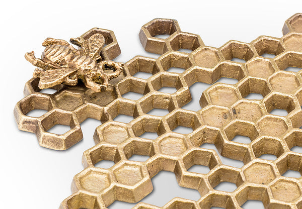 Golden Honeycomb Trivet