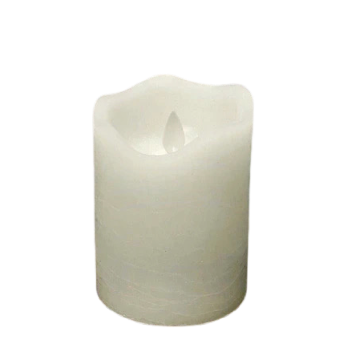3" X 4" Pillar Flameless Candle: Ivory