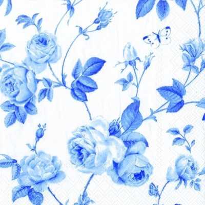 Luncheon Paper Napkin: Blue Rose