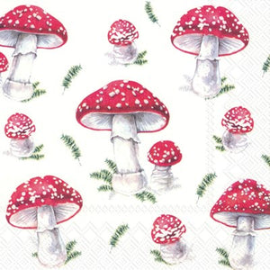 Lunch Paper Napkin: Fairy Tale Mushrooms