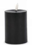 3" X 4" Pillar Flameless Candle: Black