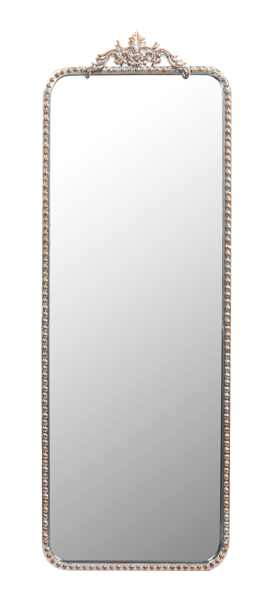 Silver Beaded Wall Mirror