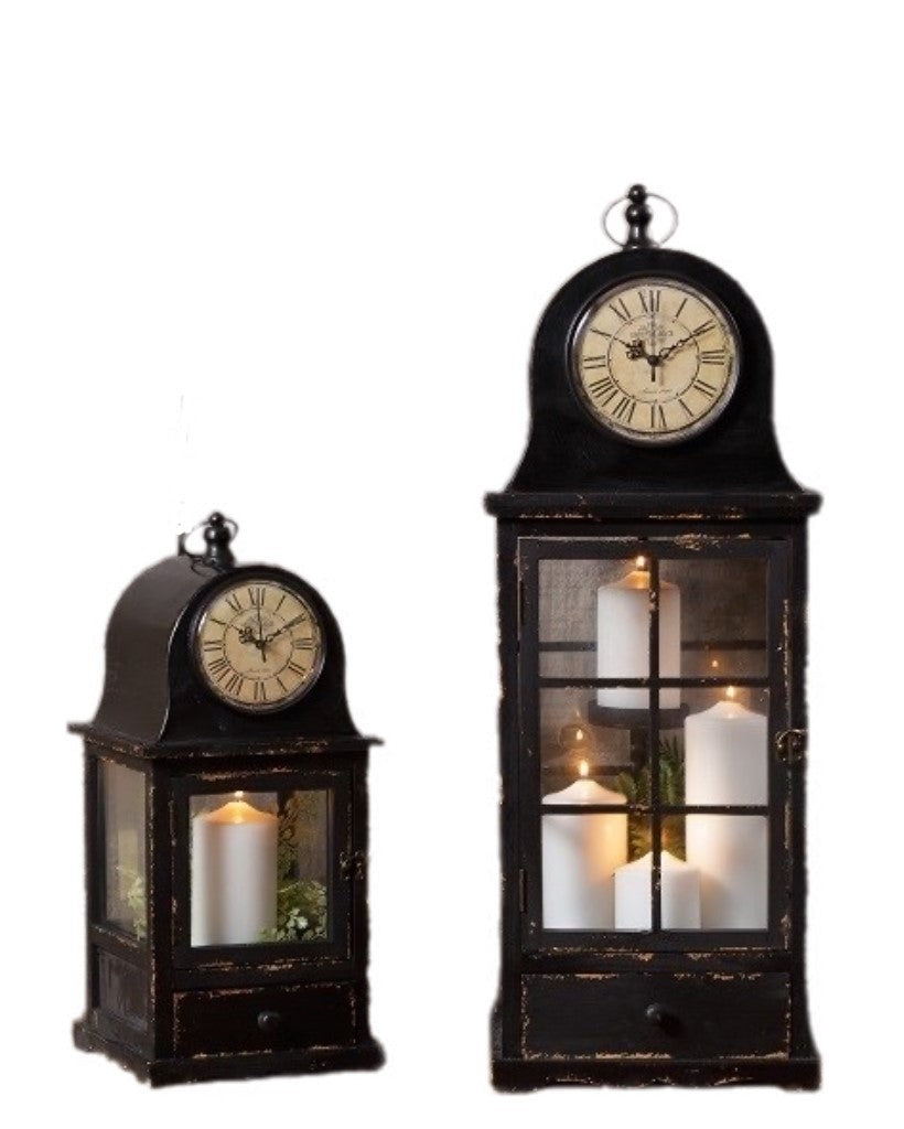 Assorted Black Lantern Table Clock, INDIVIDUALLY SOLD