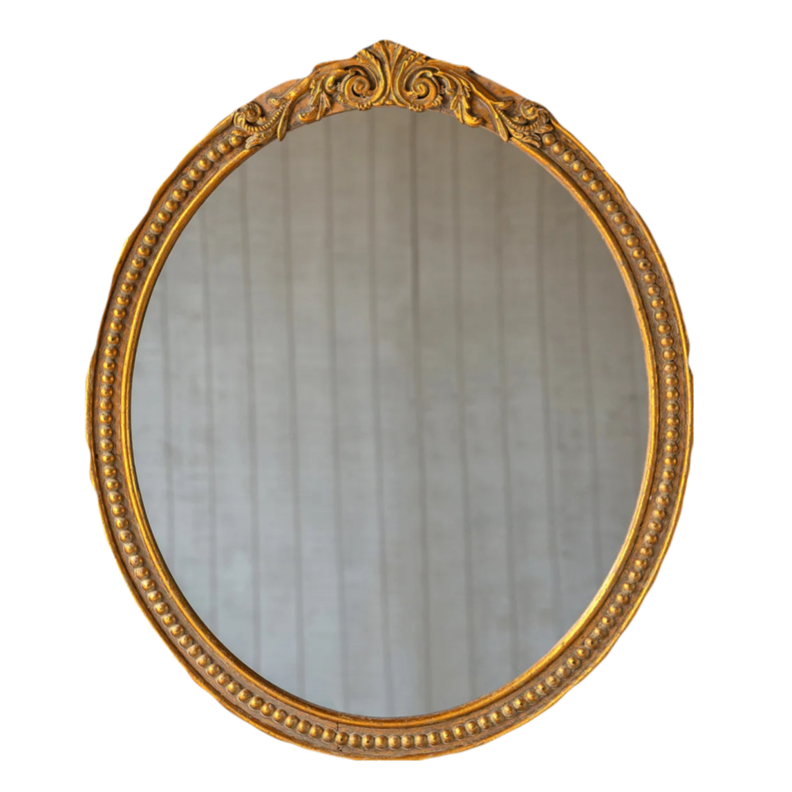 Gold Oval Wall Mirror