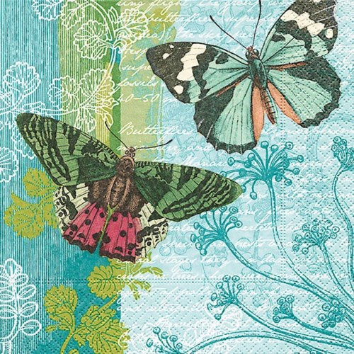 Cocktail Paper Napkin: Butterflies