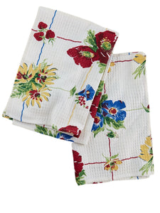 April Cornell Poppy Patch Dish Towel, INDIVIDUALLY SOLD