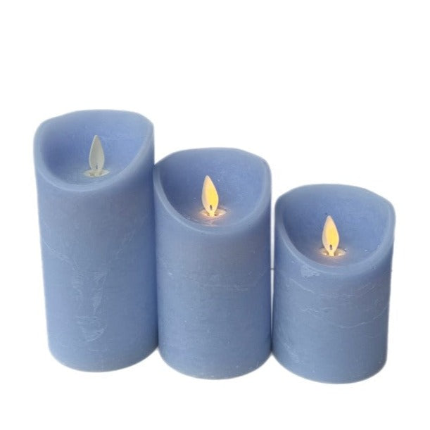 Assorted Pillar Flameless Candle: Lavender, INDIVIDUALLY SOLD