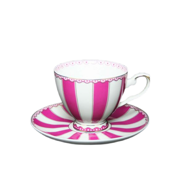 Striped Tea Cup And Saucer