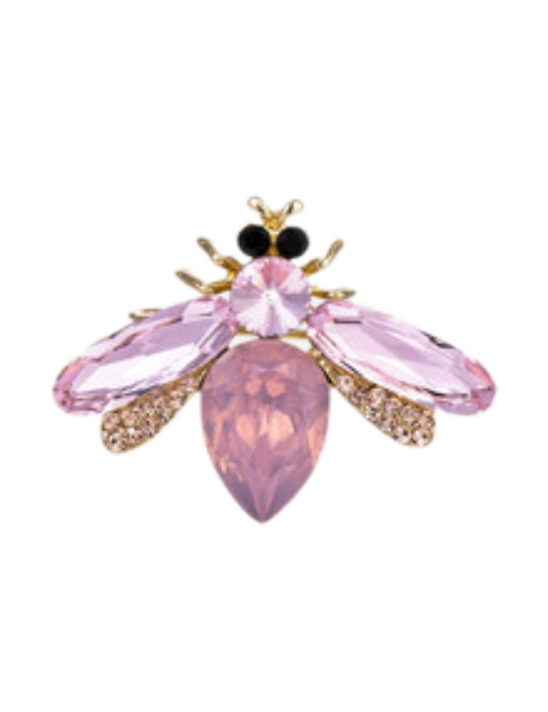 Pink Bee Brooch