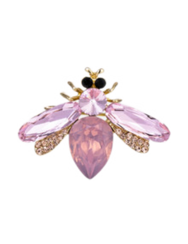 Pink Bee Brooch