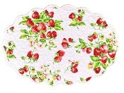 April Cornell, Strawberry Basket Placemat, INDIVIDUALLY SOLD