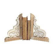 Scalloped White Bookends, Set Of 2