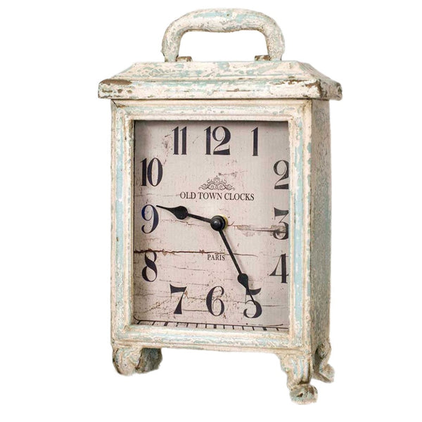 White Table Top Carriage Clock