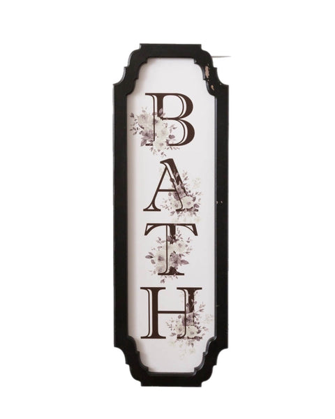 Black Bath Sign