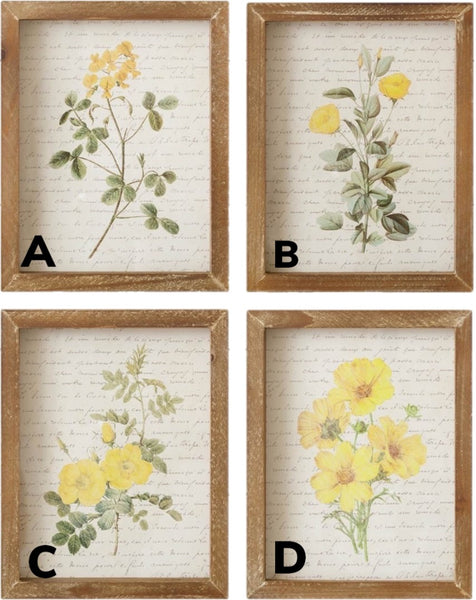 Assorted Yellow Flower Print, INDIVIDUALLY SOLD